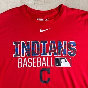 Nike Cleveland Indians Performance Shirt Men’s XL Dri-Fit MLB Baseball Red Y2K